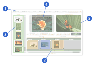 Slideroll Slideshow Creator Interface